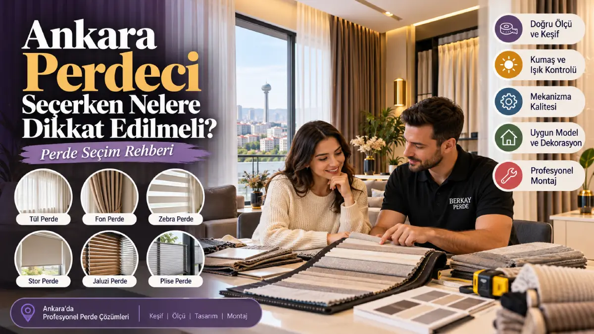 Ankara perdeci seçimi ve ev için doğru perde seçimi rehberi